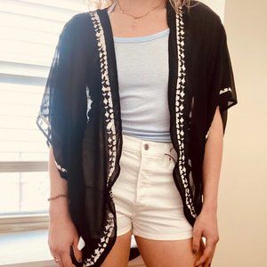 Chiffon Embroidered Kimono/Cardigan